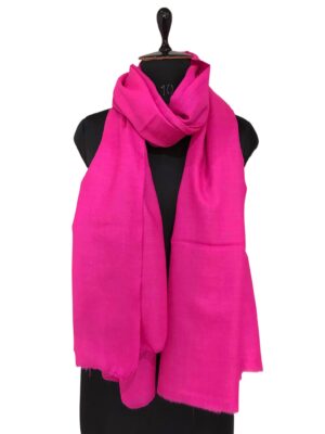 Fuchsia Pink Pure Wool Shawl